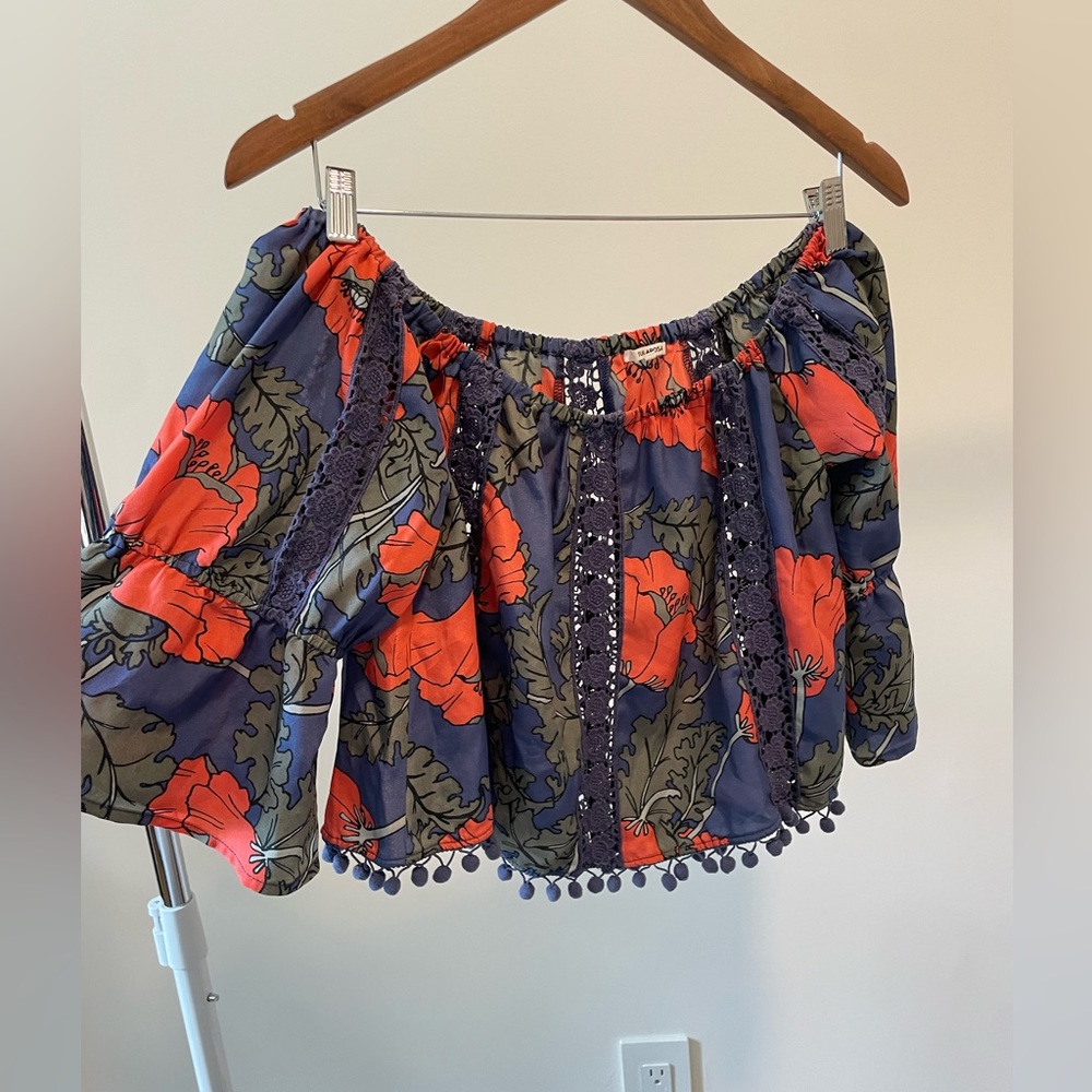 Tularosa Top Off The Shoulder Florals - Size Small
